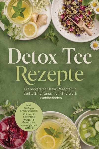 Detox Tee Rezepte: Die leckersten Detox Rezepte für sanfte Entgiftung, mehr Energie & Wohlbefinden –