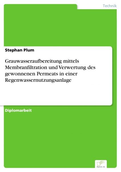 Grauwasseraufbereitung mittels Membranfiltration und Verwertung des gewonnenen Permeats in einer Reg