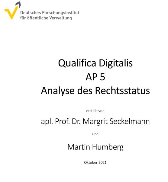 Qualifica Digitalis – Analyse des Rechtsstatus