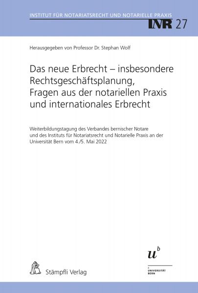 Das neue Erbrecht – insbesondere Rechtsgeschäftsplanung, Fragen aus der notariellen Praxis und inter