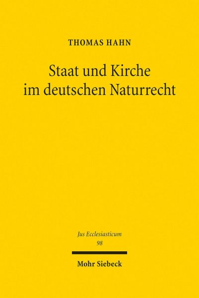 Staat und Kirche im deutschen Naturrecht