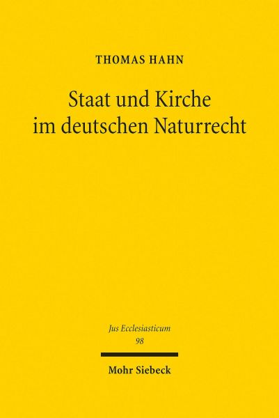 Staat und Kirche im deutschen Naturrecht