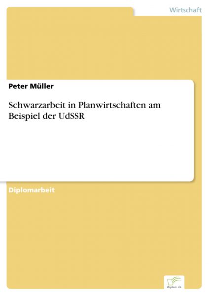 Schwarzarbeit in Planwirtschaften am Beispiel der UdSSR