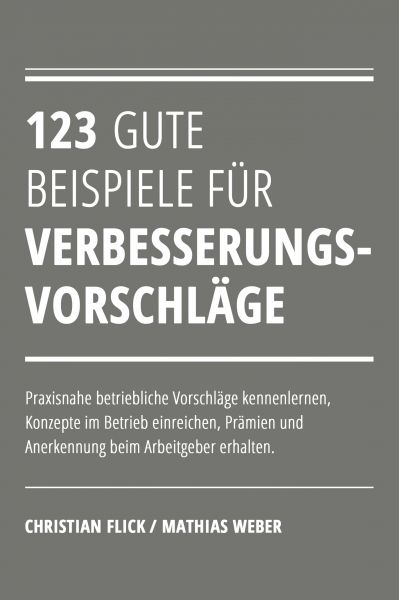 123 gute Beispiele für Verbesserungsvorschläge