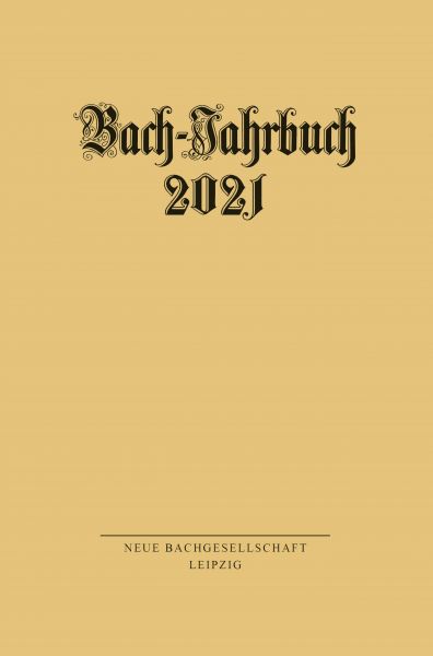 Bach-Jahrbuch 2021