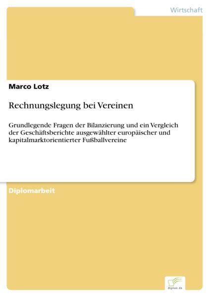 Rechnungslegung bei Vereinen