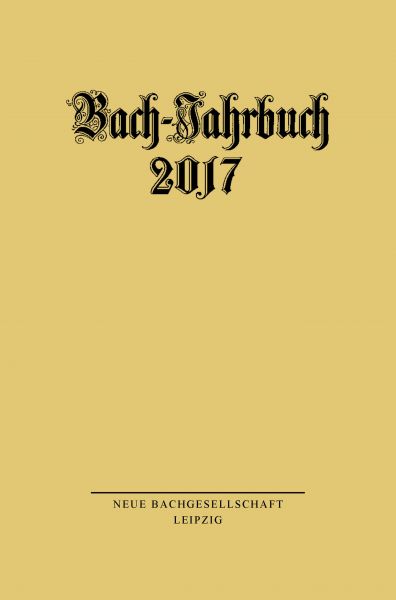 Bach-Jahrbuch 2017