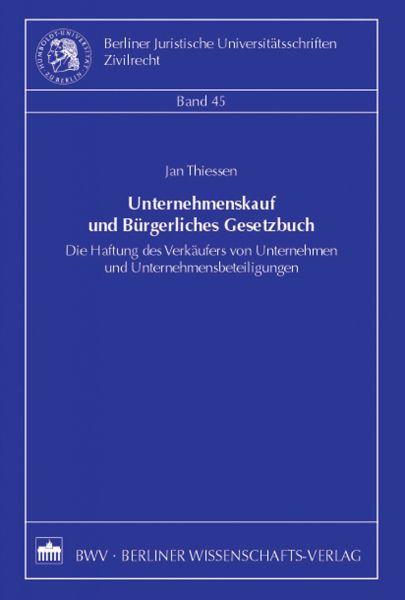 Unternehmenskauf und Bürgerliches Gesetzbuch