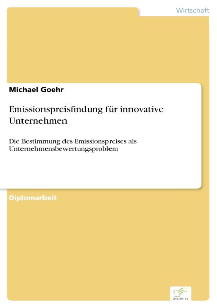 Emissionspreisfindung für innovative Unternehmen