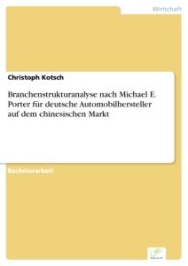 Branchenstrukturanalyse nach Michael E. Porter für deutsche Automobilhersteller auf dem chinesischen