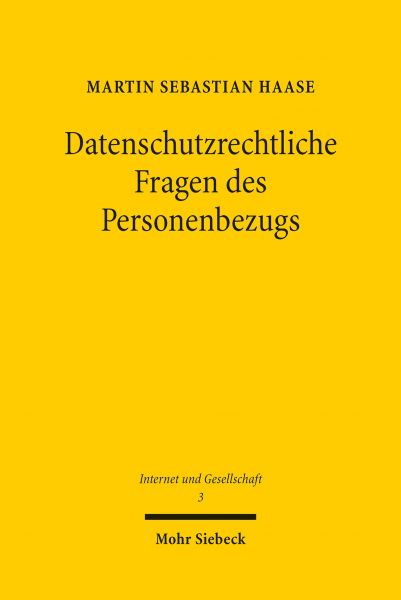 Datenschutzrechtliche Fragen des Personenbezugs