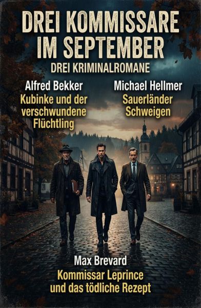Drei Kommissare im September: Drei Kriminalromane