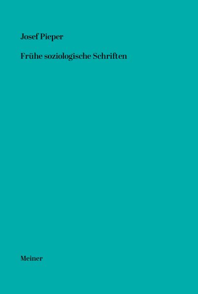 Frühe soziologische Schriften