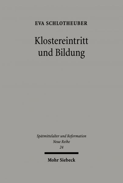 Klostereintritt und Bildung