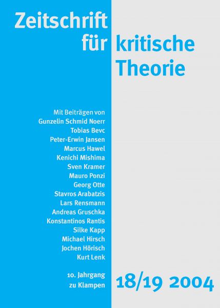 Zeitschrift für kritische Theorie / Zeitschrift für kritische Theorie, Heft 18/19