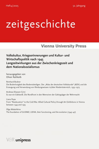 Volkskultur, Kriegserinnerungen und Kultur- und Wirtschaftspolitik nach 1945