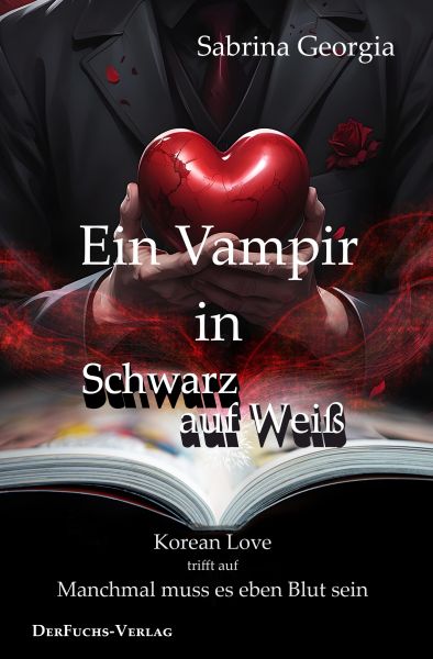 Ein Vampir in Schwarz auf Weiß