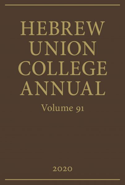 Hebrew Union College Annual Vol. 91