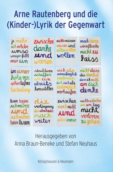 Arne Rautenberg und die (Kinder-)Lyrik der Gegenwart